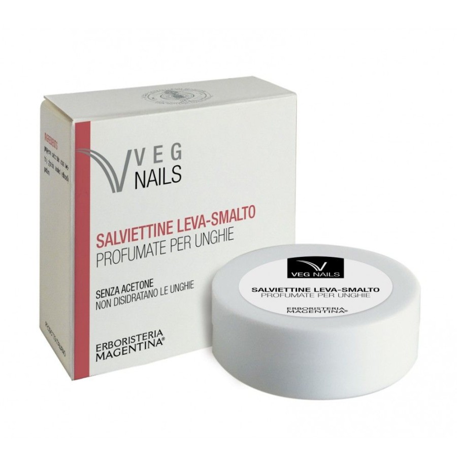 Erboristeria magentina Salviettine Leva-Smalto Per Unghie Veg Nails