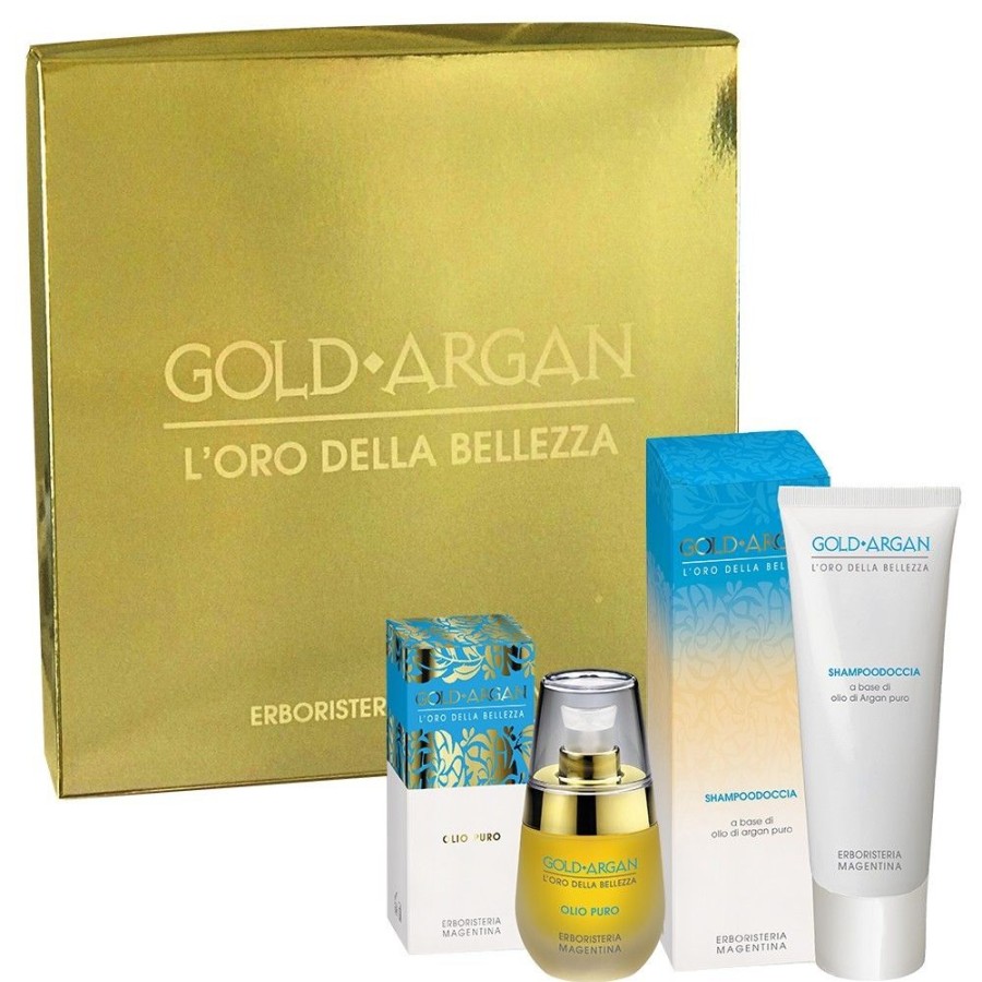 Erboristeria magentina Cofanetto Gold Argan Shampoodoccia + Olio Puro Gold Argan