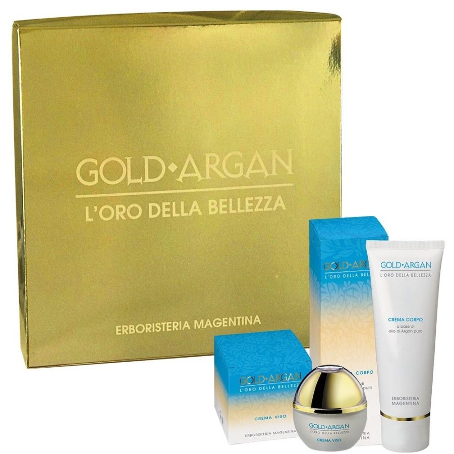 Erboristeria magentina Cofanetto Gold Argan Crema Viso + Crema Corpo Gold Argan